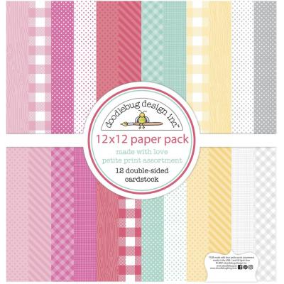 Doodlebug Made With Love Designpapier - Petite Print Assortment